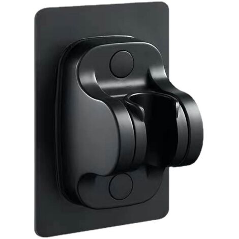 BEBUSINGOTO Duschkopfhalter, abnehmbarer Duschkopfhalter zur Wandmontage mit verstellbarem Winkel (45°), Duschkopfhalter ohne Bohren, 2 Stück, Schwarz