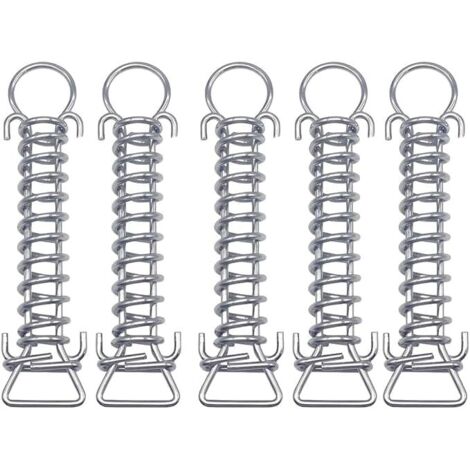 BEBUSINGOTO Edelstahlfeder für Pool-Sicherheitsabdeckung, 5er-Pack, Universal