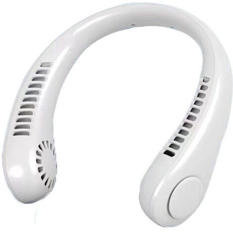 BEBUSINGOTO Einstellbarer blattloser tragbarer Nackenventilator USB Personal Fan Weiß