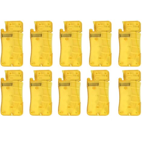 BEBUSINGOTO Enfile-aiguille automatique 10 pièces pour la couture à la main, outil d'enfile-aiguille à coudre automatique facile pour aiguilles à main et machine à coudre (10 pièces,jaune)