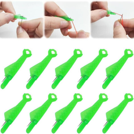 BEBUSINGOTO Enfile-aiguille pour machine à coudre à bouche de poisson, mise à niveau 2024, enfile-aiguille automatique de type poisson, boucle de machine à coudre rapide (10 pièces)