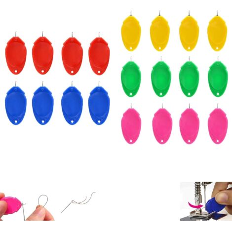 BEBUSINGOTO Enhebrador de agujas para máquina de coser, 20 unidades, ideal para coser a mano, ideal para bordados (20 unidades)