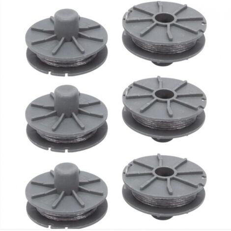 BEBUSINGOTO Ersatzspule mit 6 Trimmerfäden für Rasentrimmer – Durchmesser: 1,6 mm – 6,1 m – Für die Modelle 9805, 9806, 9807, 9808, 9809, 9827, 8846, 8847, 8848, 9870, 9872, 9874