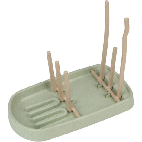 BEBUSINGOTO Escurridor de biberones, escurridor de biberones, escurridor de biberones con forma de árbol, escurridor de biberones con bandeja antigoteo, extraíble, para biberones, tetinas, vasos y acc