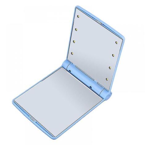 BEBUSINGOTO Espejo cosmético plegable LED