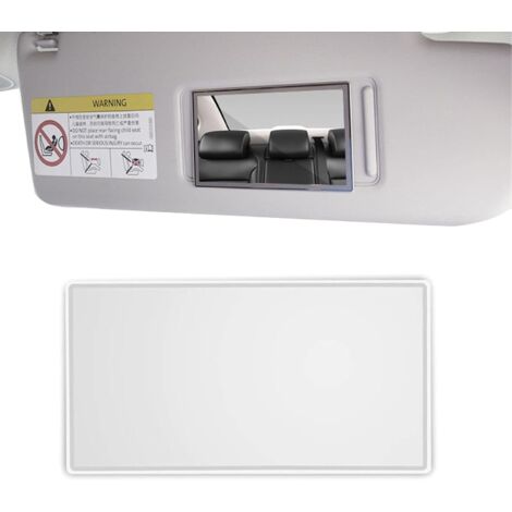BEBUSINGOTO Espejo de maquillaje para coche, espejo para visera, espejo de tocador para visera, espejo de visera de acero inoxidable, espejo de maquillaje (150 x 80 mm)