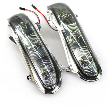 BEBUSINGOTO Espejos LED con intermitentes para Mercedes W215/W220 (1999-2003) - Lente transparente - Fácil instalación
