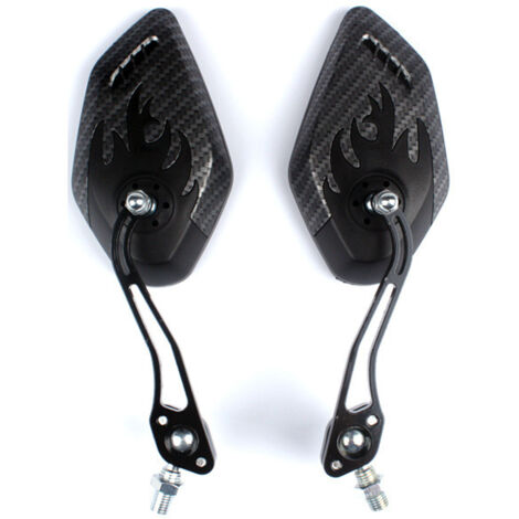 BEBUSINGOTO Espejos retrovisores para bicicleta, [versión mejorada] Dos lentes de seguridad HD ajustables para bicicleta de montaña, espejo retrovisor de vidrio ajustable.