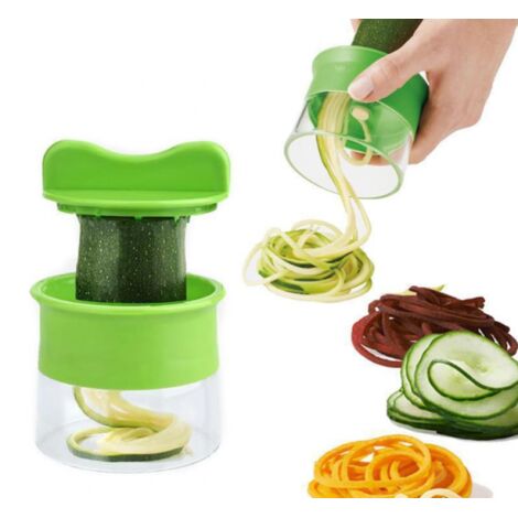 BEBUSINGOTO Espiralizador de verduras, cortador de verduras, espaguetis de verduras, cortador espiral de verduras para fideos de calabacín, espaguetis de zanahoria, tallarines de pepino, ayudante de
