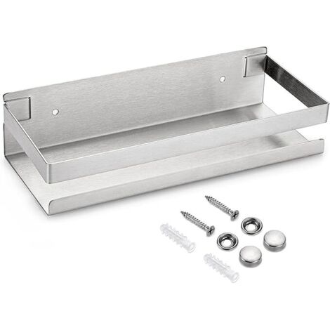 BEBUSINGOTO Estante de ducha colgante de acero inoxidable, cesta de cocina para almacenamiento (plateado, 23 cm)