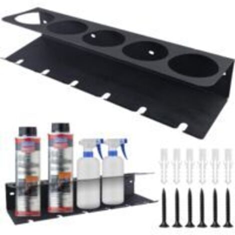 BEBUSINGOTO Estante para botellas de spray: soporte de pared para botellas de spray, soporte multifuncional para latas de spray, estante para almacenar latas de spray