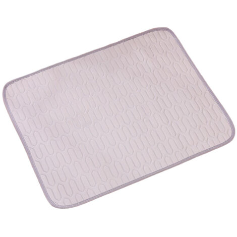 BEBUSINGOTO Esterilla refrescante XL (100 x 70 cm) para perros y gatos - Esterilla refrescante de verano - Autorefrescante - Lavable - Cojín refrescante impermeable - Antideslizante - Cómoda - Gris