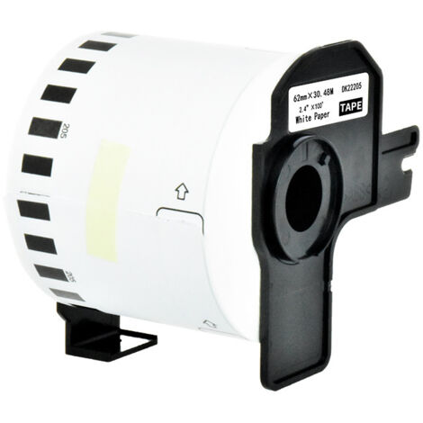 BEBUSINGOTO Etikettenrolle + Trägerpapier 62 mm x 30,48 m (1 Etikett) als Ersatz für das Brother Etikettendruckgerät DK-22205