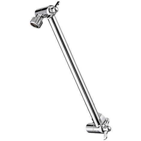 BEBUSINGOTO Extensión de cabezal de ducha cromada, brazo de extensión de ducha de 9 pulgadas, brazo de extensión de cabezal de ducha ajustable