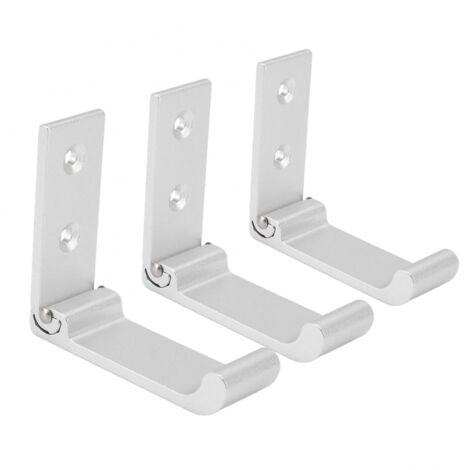 BEBUSINGOTO Faltbare Wandhaken, Kleiderbügel aus Aluminiumlegierung, für Küche, Büro, Schlafzimmer, Wohnzimmer, Badezimmer, 3er-Pack