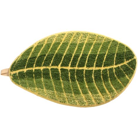BEBUSINGOTO Felpudo antideslizante con forma de hoja para entrada, sala de estar, dormitorio, artículos para el hogar