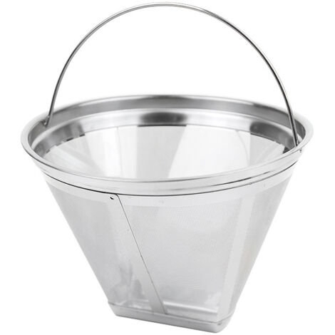 BEBUSINGOTO Filtre à Café Réutilisable , Filtre a cafe en acier inoxydable pour Faire du Café Manuel filtre café permanent pour Goutter du café sans Papier