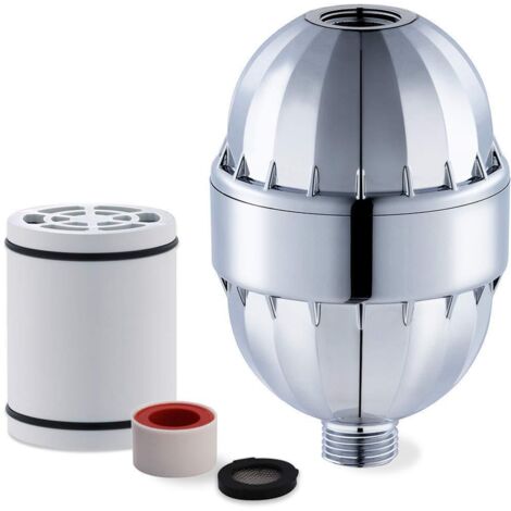 BEBUSINGOTO Filtro de ducha de 15 etapas, filtro de cabezal de ducha, filtro de agua de ducha de alta eficiencia para eliminar agua dura, cloro, fluoruro y metales pesados.