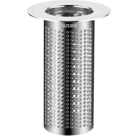 BEBUSINGOTO Filtro de ducha de acero inoxidable, 3 unidades, 5,5 × 5 cm, para fregadero de cocina, balcón, cocina, baño, desagüe de suelo.