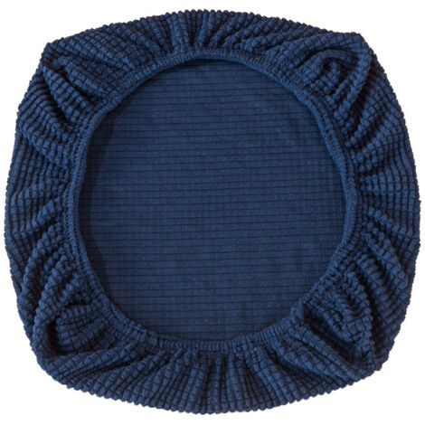 BEBUSINGOTO Funda elástica para asiento de silla giratoria de oficina, color azul oscuro.