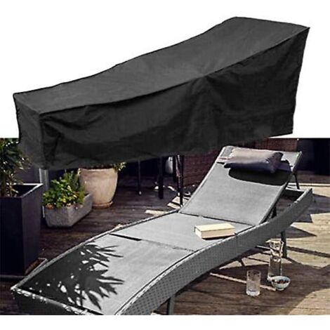 BEBUSINGOTO Funda impermeable para tumbona de jardín, fabricada en material 210D resistente, de lona (tamaño: 210 x 75 x 40 x 80 cm)