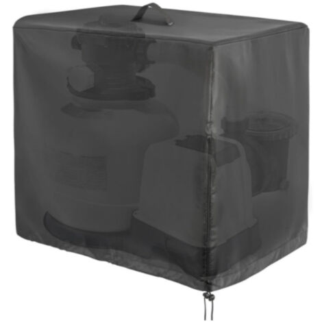 BEBUSINGOTO Funda protectora Oxford para cilindro de filtro de arena de piscina, aísla el ruido de la bomba de piscina (55 × 50 × 62 cm)