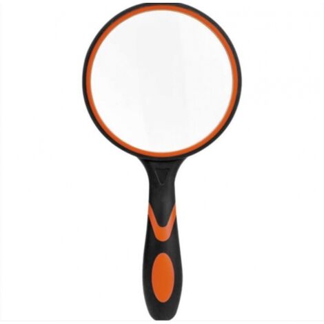 BEBUSINGOTO Grande loupe de lecture en verre pour livres scientifiques, journaux, lecture, insectes, passe-temps, observation de qualité supérieure,Noir et orange
