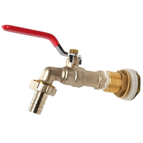 BEBUSINGOTO Grifo de recolección de agua de lluvia de 1/2", adaptador de tanque de drenaje para grifo, grifo de latón (1 unidad)