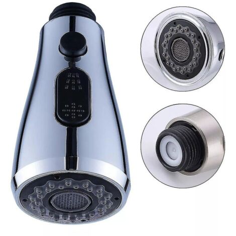 BEBUSINGOTO Grifo extraíble para lavabo de baño, rociador, ducha de cocina extraíble, tres funciones, se puede colgar, ducha extraíble