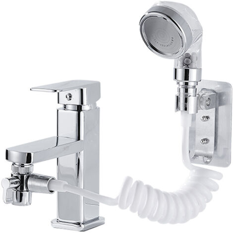 BEBUSINGOTO Handbrause-Set für Waschbecken, Handarmatur mit 3 Strahlarten zum Haarewaschen, Badezimmer, Waschküche, Waschraum