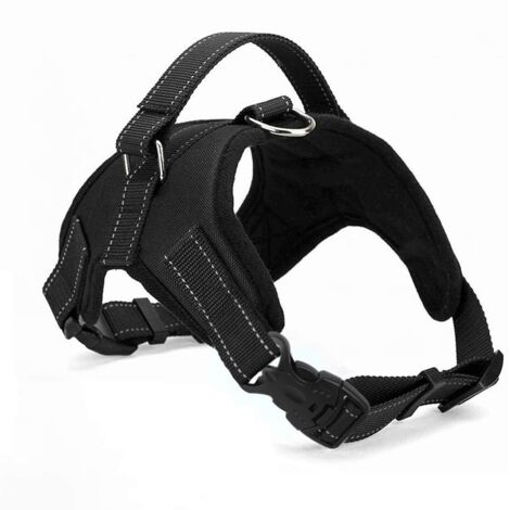 BEBUSINGOTO Harnais pour chien avec poignée, facile à contrôler, sangle de poitrine réglable, avec poignée de contrôle, respirant et Durable XL
