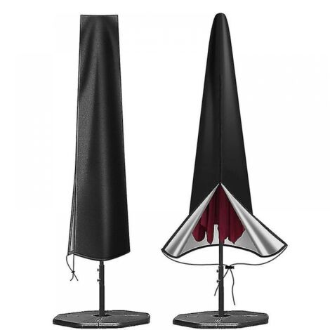 BEBUSINGOTO Housse de parasol en tissu Oxford 210d imperméable avec fermeture éclair (190 x 30 x 50 cm), pour jardin extérieur de 9 à 11 pieds