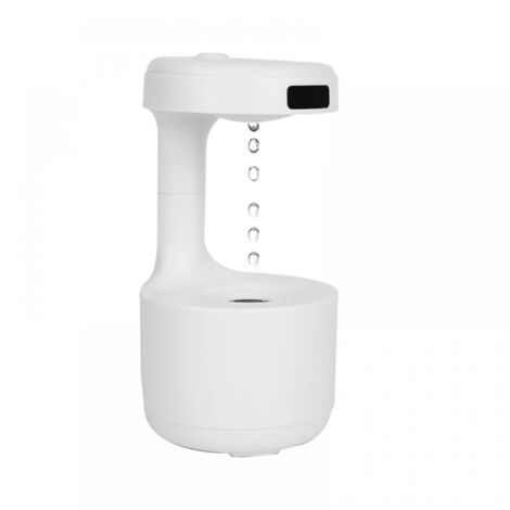 BEBUSINGOTO Humidificador de aire USB de 800 ml, humidificador antigravedad con humidificador ultrasónico de vapor frío con temporizador de 8 horas y pantalla LED, purificador de aire para oficina y d