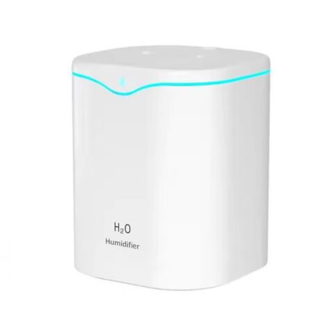 BEBUSINGOTO Humidificador USB portátil con dos modos de pulverización ajustables y luz nocturna para oficina y hogar.