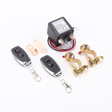 BEBUSINGOTO Interruptor de corte de batería remoto de 12 V CC, disyuntor antirrobo para coche que evita la descarga de la batería, interruptor maestro de corte de batería por alta corriente para RV,