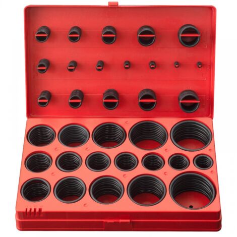 BEBUSINGOTO Jeu de joints toriques en caoutchouc - 419 pièces - Assortiment de joints toriques 3-50 mm - Joints toriques - Étui pour joints toriques
