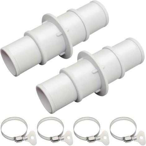 BEBUSINGOTO Juego de 2 conectores de manguera para mangueras de 1 1/4" o 1 1/2", perfectos para bombas y filtros de piscina
