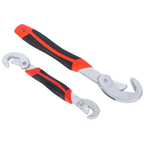 BEBUSINGOTO Juego de 2 llaves de tuercas ajustables multifunción, juego de llaves universales, llave manual multiusos de doble propósito, herramientas de reparación