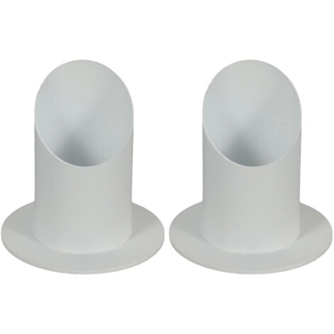 BEBUSINGOTO Juego de 2 portavelas de metal blanco para velas de comunión, portavelas para velas de tallo y velas de mesa, portavelas de bautizo, velas de pilar, velas de mesa