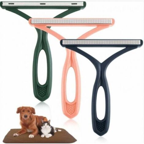 BEBUSINGOTO Juego de 3 cepillos quitapelos para gatos y perros, cepillo portátil reutilizable y autolimpiante para alfombras, ropa, sofás, coches, camas y moquetas.