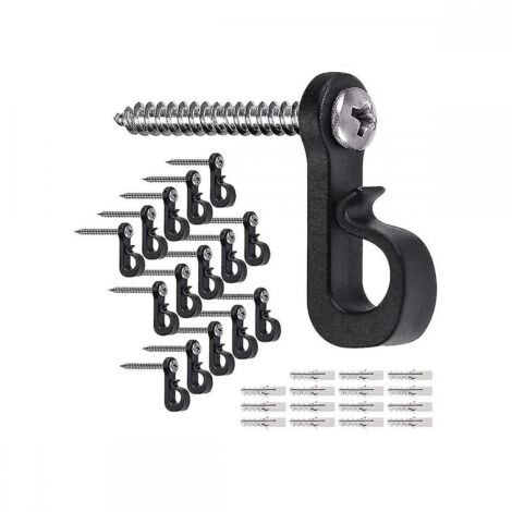 BEBUSINGOTO Juego de 40 ganchos en forma de S para el hogar con tornillos para Gara, Año Nuevo, exteriores, fácil de usar.