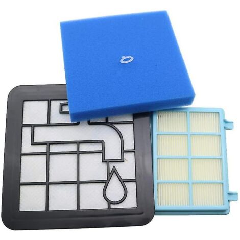 BEBUSINGOTO Juego de filtros de motor lavables para aspiradoras Philips Power Pro Compact FC9331/09 FC9332/09