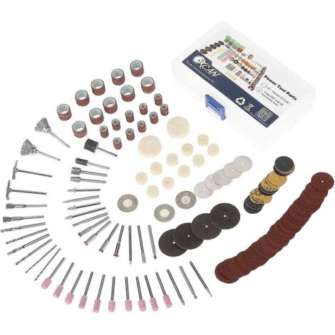 BEBUSINGOTO Kit de herramientas eléctricas de precisión de 141 piezas, amoladora eléctrica, pulido, brocas, embalaje reutilizable.