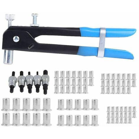 BEBUSINGOTO Kit de remachadora manual para tuercas remachables ciegas M3-M8