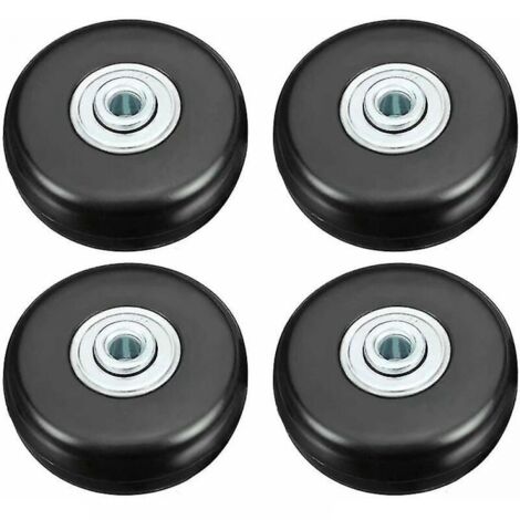 BEBUSINGOTO Kofferrollen, 50 mm Hochleistungs-Kofferreparaturrollen, geräuscharme Universal-Lenkrollen aus Gummi, Ersatzrollen für den Transport, 4 Stück