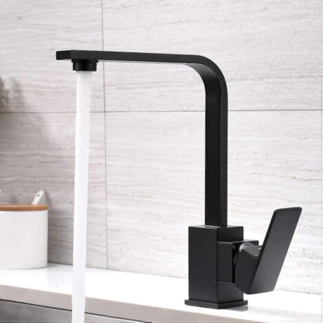 BEBUSINGOTO Küchenarmatur Küchenarmatur Küchenspüle Wasserhahn 360 Grad drehbar Spültischarmatur Spültischarmatur Schwarz