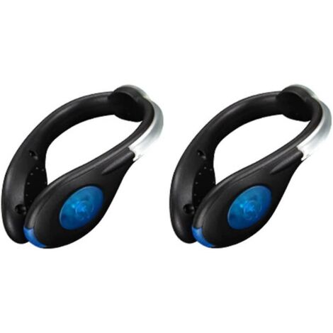 BEBUSINGOTO Leichter Sicherheitsschuhclip, Nachtlaufausrüstung für Outdoor-Sportarten, USB-Aufladung, Farbwechsel, RGB-Stroboskop und Dauermodus, Blau