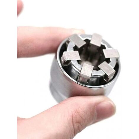 BEBUSINGOTO Llave de tubo ajustable universal, llave multiusos adaptable, vaso adaptable, accesorio multitaladro, funda de llave universal