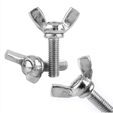 BEBUSINGOTO Lot de 10 Vis à Oreilles M5 en Acier Inoxydable Boulon à Oreilles Fixations Vis à Main - 30mm
