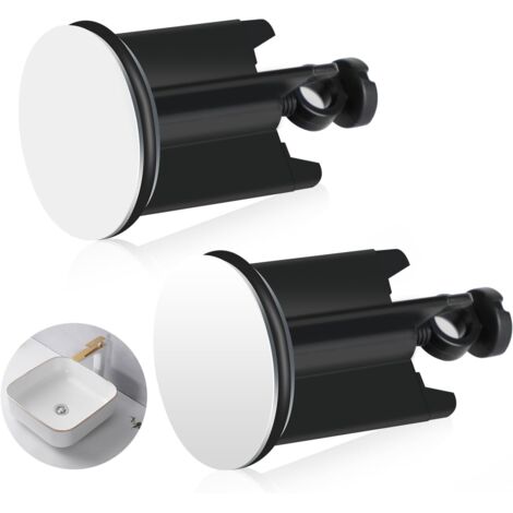 BEBUSINGOTO Lot de 2 bouchons d'évier de rechange réglables de 40 mm, bouchons universels en plastique et laiton, scelle bien et empêche la rouille, idéal pour salle de bain, éviers de cuisine, lavab